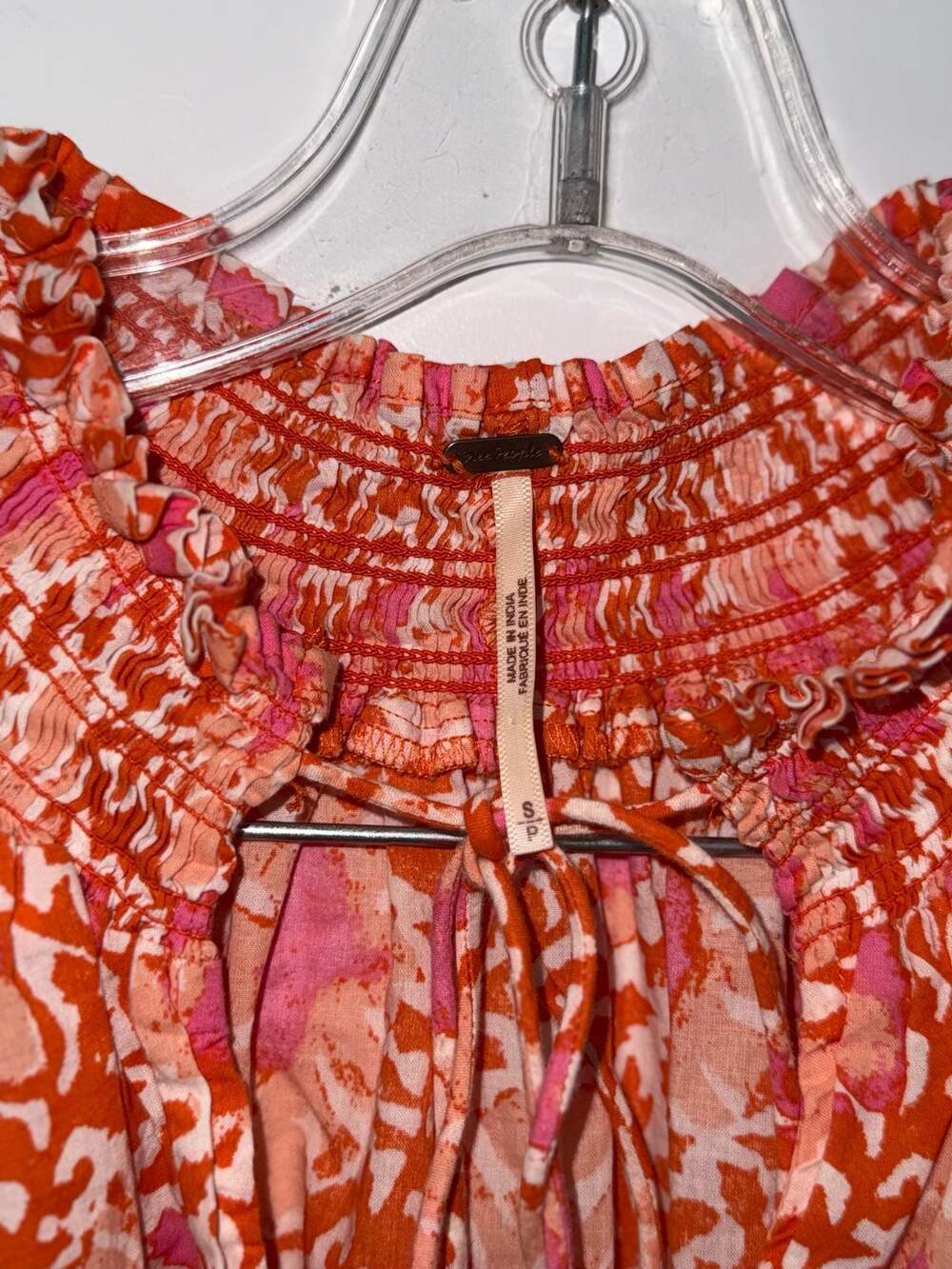 Free People Willow Smocked Balloon Sleeve Floral Blouse - Picture 3 of 6